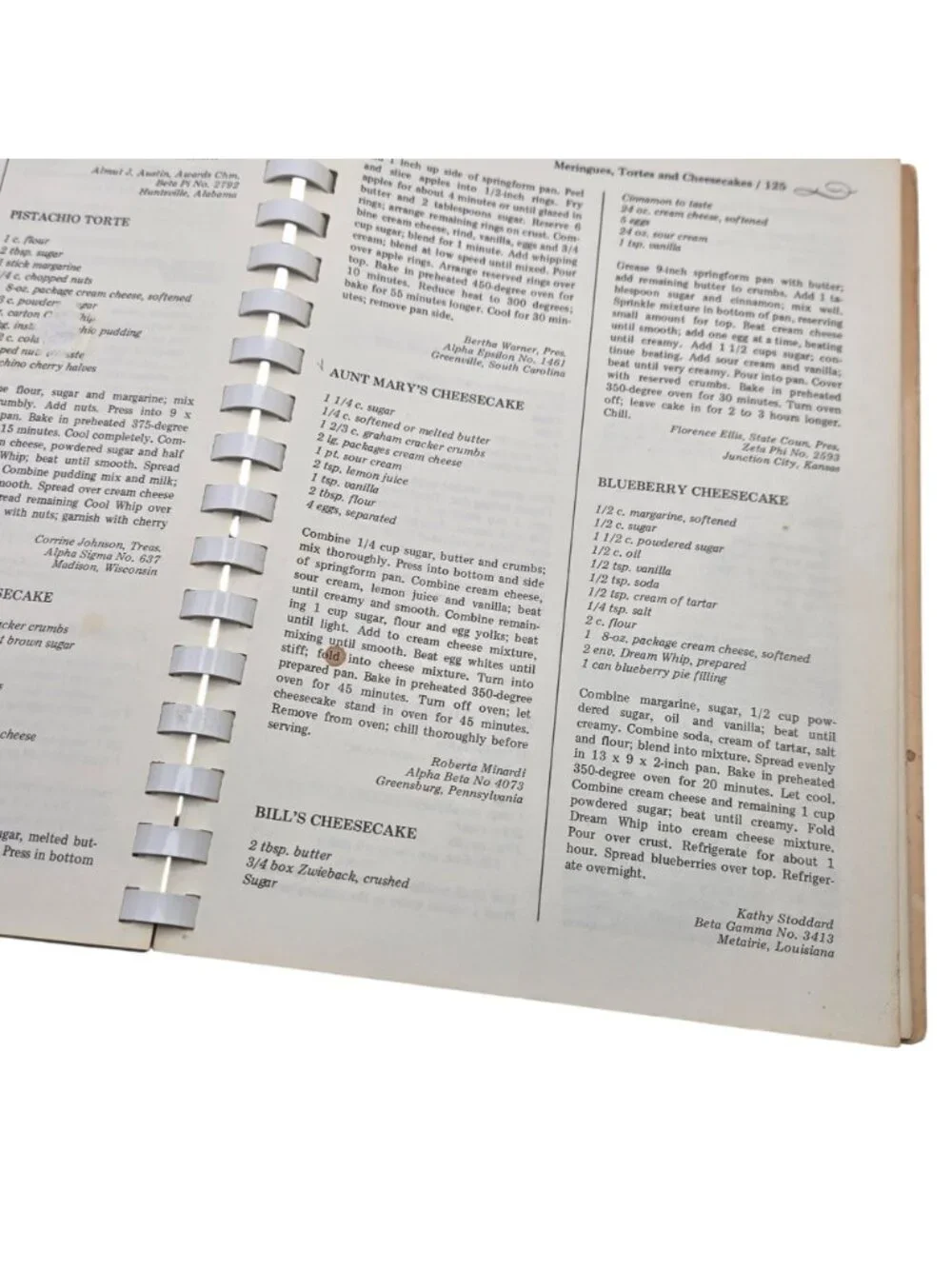Favorite Recipes Of ESA Women International Desserts Cookbook Spiral Bound 1977